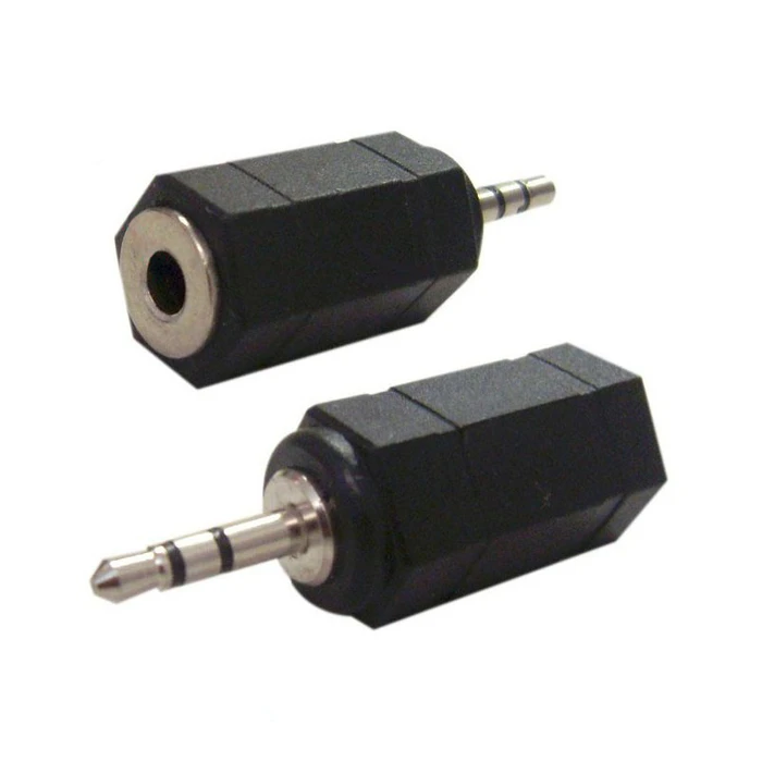 Αντάπτορας Powertech 2.5mm σε 3.5mm CAB-J014, μαύρος, 5τμχ