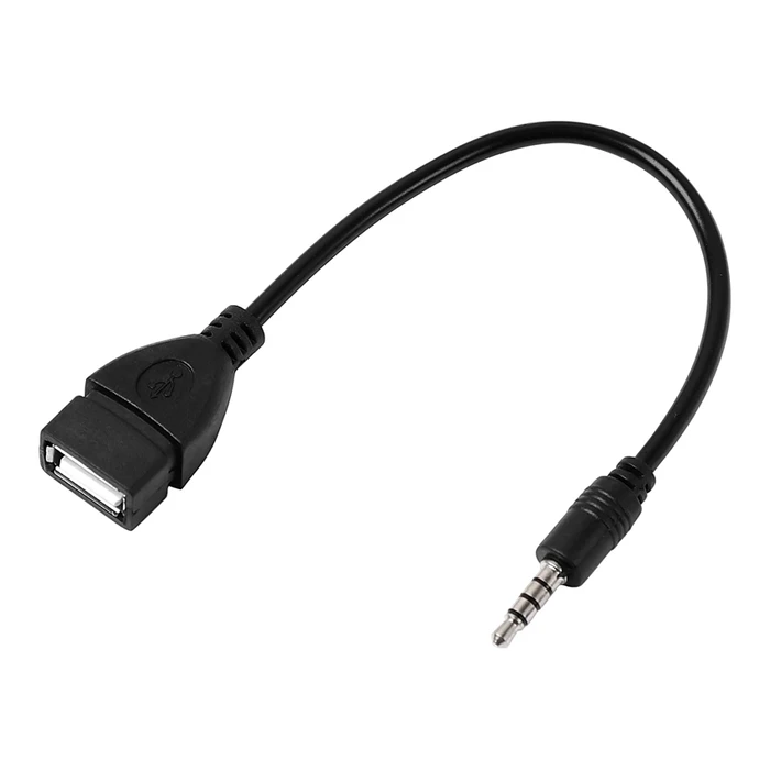 Αντάπτορας Ήχου Powertech 3.5mm σε USB 2.0 female CAB-J055, 0.5m, μαύρο