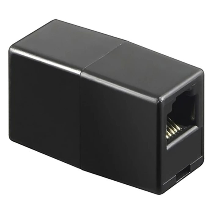 Σύνδεσμος Δικτύου Powertech (Μούφα) RJ45 UTP CAB-N181, 8p8c, μαύρος, 5τμχ