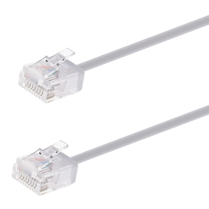 Καλώδιο Δικτύου Powertech Cab-N444, Cat 6A U/Utp, Ultra Slim, Copper, 500Mhz, 7.5M, Γκρι