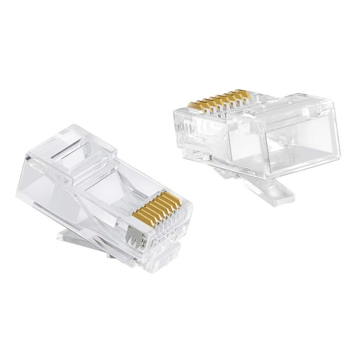 Βύσμα Δικτύου Powertech Rj45 Cab-N446, Cat 6/6A Utp, Διάφανο, 50Τμχ