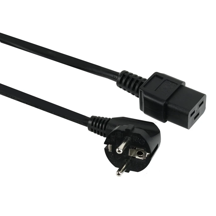 Καλώδιο Τροφοδοσίας Powertech CAB-P024, C19 IEC, 16A, 250V, 1.8m, μαύρο
