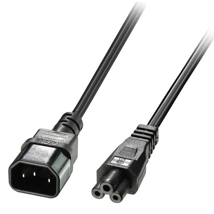 Καλώδιο Τροφοδοσίας Powertech CAB-P034, 0.75mm², 1m, μαύρο