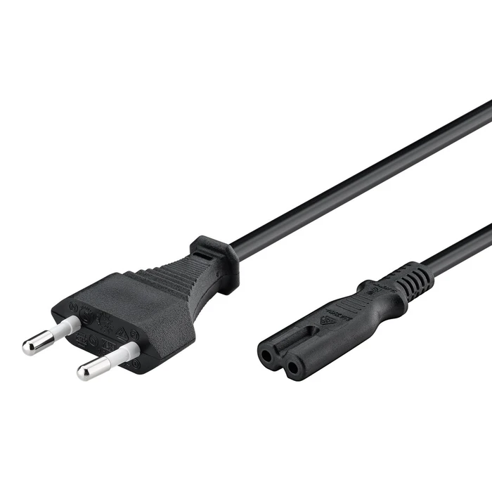 Καλώδιο Τροφοδοσίας Powertech Cab-P040, Copper, 2X 0.75Mm, 1.5M, Μαύρο