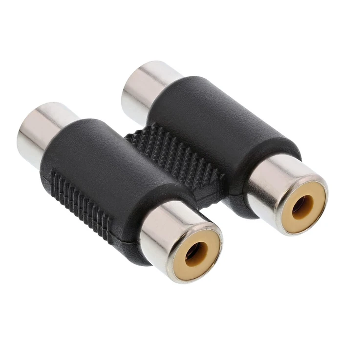 POWERTECH Adapter 2x RCA Female to Female CAB-R022 Black