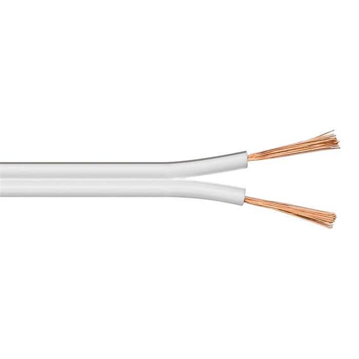 Καλώδιο Ηχείων Powertech 2x 0.75mm² CAB-SP027, Copper, 10m, λευκό