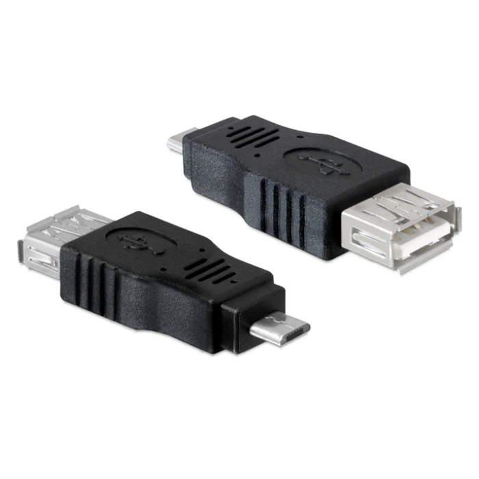 Αντάπτορας USB Powertech σε Micro USB CAB-U029, μαύρος