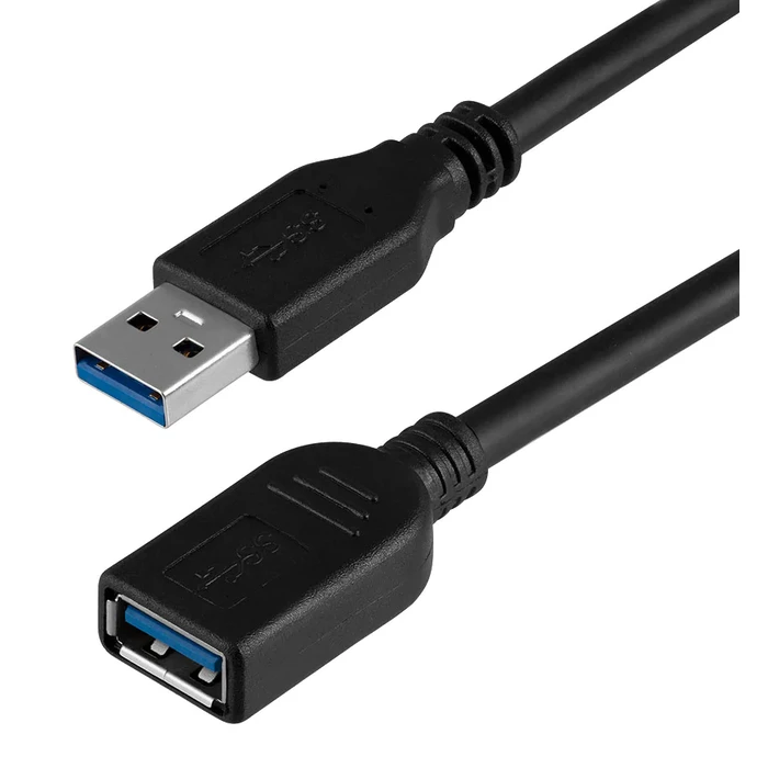 Καλώδιο USB Powertech προέκτασης CAB-U123, 5Gbps, 1.5m, μαύρο