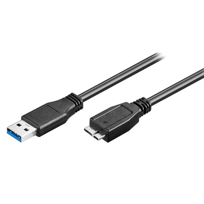 Καλώδιο USB Powertech Σε Micro B USB Cab-U142 5gbps 0.5m Μαύρο