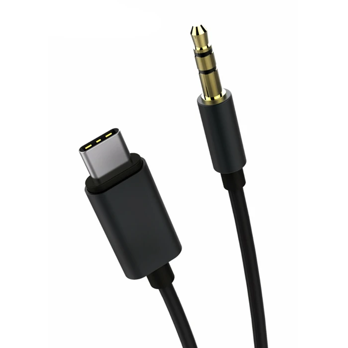 Καλώδιο USB Powertech USB-C σε 3.5mm CAB-UC017, 1m, μαύρο