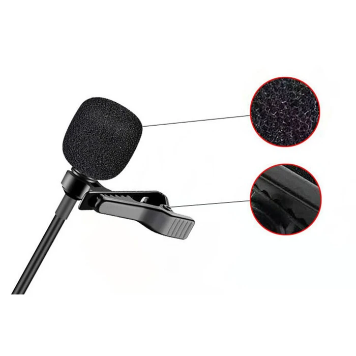 Μικρόφωνο Powertech Cab-Uc048 Με Ενσωματωμένο Clip-On, USB-C, 1.5M Μαύρο