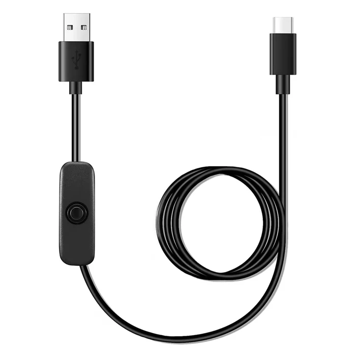 Καλώδιο USB-C Powertech σε USB CAB-Uc085 με Διακόπτη, 10W, 2M, Μαύρο