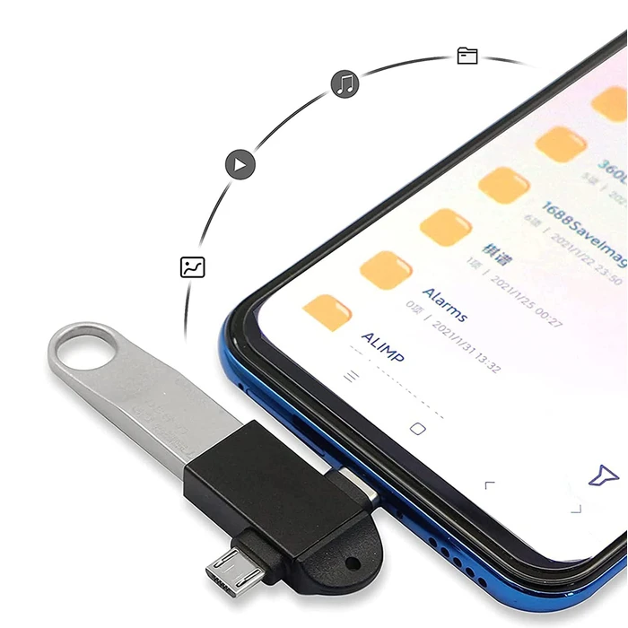 Αντάπτορας USB Powertech σε USB-C & micro USB CAB-UC090, 5Gbps, Μαύρος
