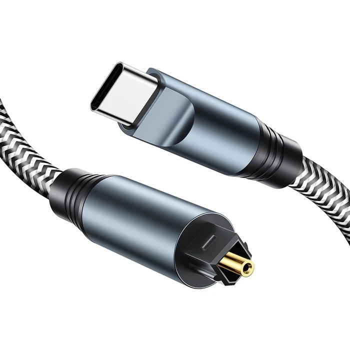 Καλώδιο USB-C Powertech σε Toslink Cab-Uc091, 1M, Γκρι
