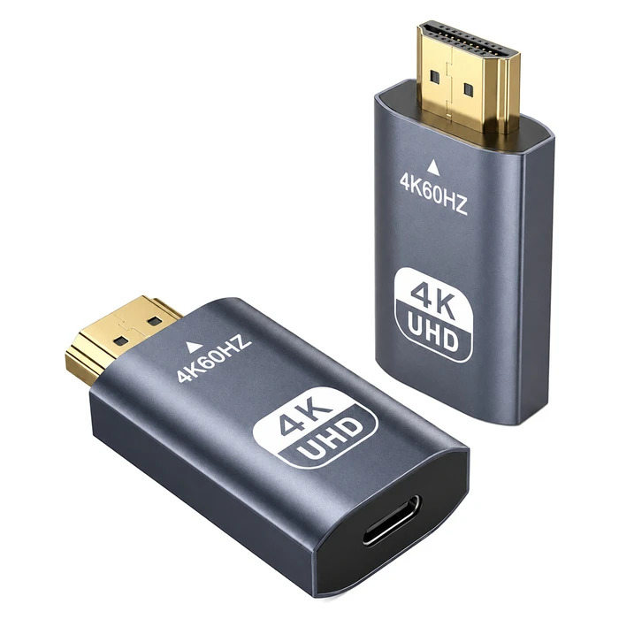 Powertech CAB-UC104 αντάπτορας HDMI αρσενικό σε USB‑C θηλυκό, 4K@60Hz, γκρι