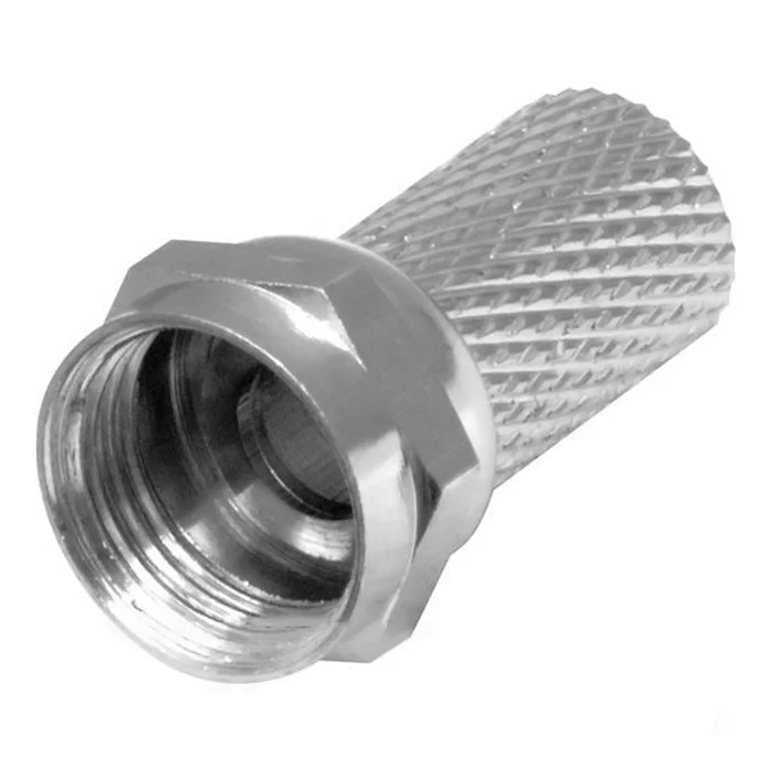 Βύσμα Powertech F-PLUG νικελίου CAB-V015, 20mm, 5τμχ