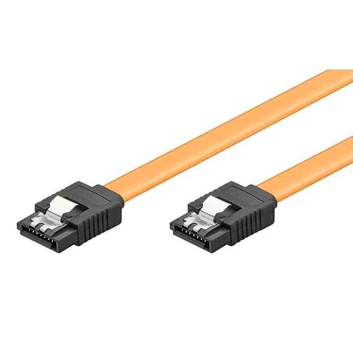 Καλώδιο SATA Powertech III 7-pin σε 7-pin CAB-W024, Metal Clip, 0.4m