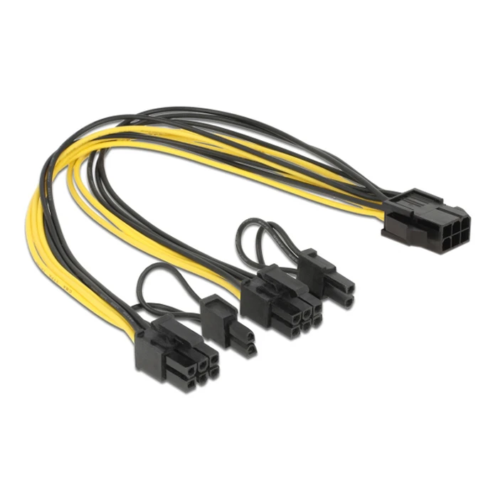 Καλώδιο Powertech PCIe 6pin σε 2x 8pin CAB-W044, 30cm