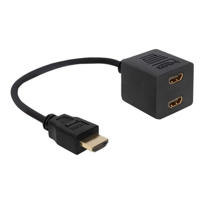 Αντάπτορας HDMI Delock High Speed with Ethernet - Video-/Audio-Splitter - 2 ports