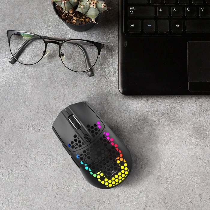 White Shark WGM-5020 Ασύρματο RGB Gaming Ποντίκι 6400 DPI Μαύρο