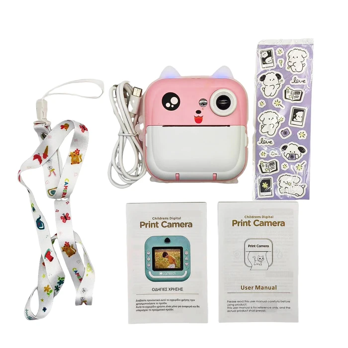 Φωτογραφική Μηχανή Lamtech BlueTOOTH KID Instant White/PINK