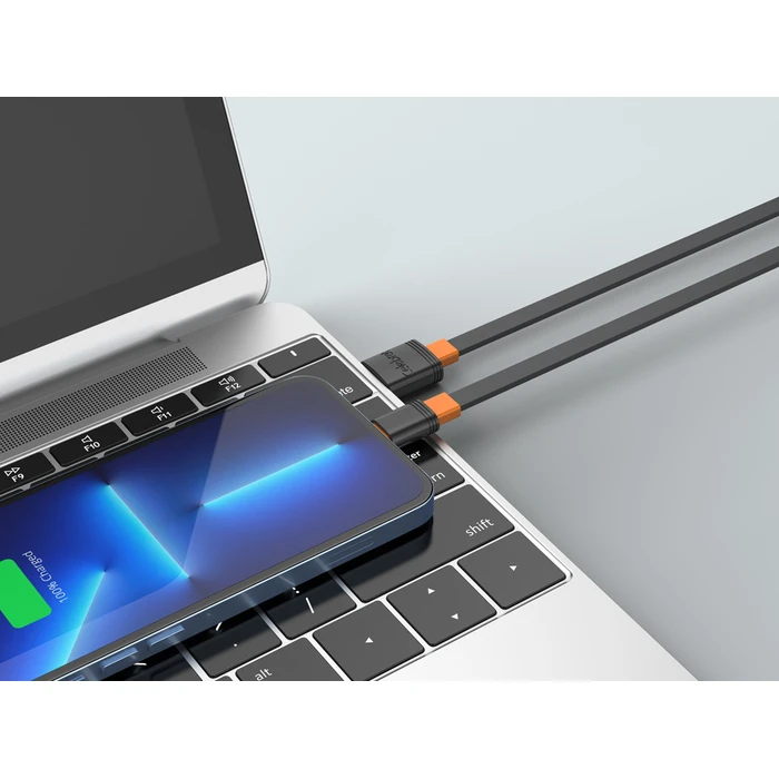 Καλώδιο USB-C Celebrat σε USB CB-33C, flat, 15W, 1m, μαύρο