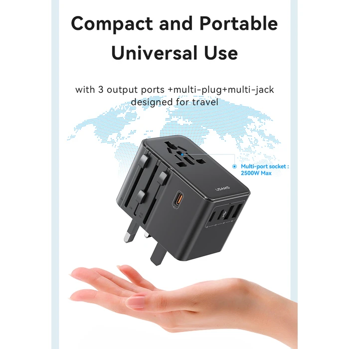 Usams CC310TC01 Αντάπτορας Πρίζας σε Universal