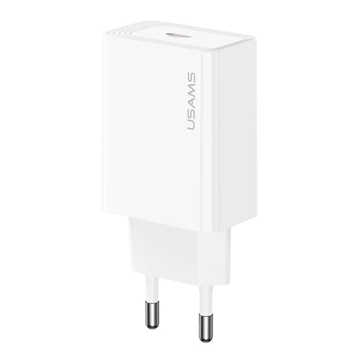 Usams Φορτιστής Χωρίς Καλώδιο με Θύρα USB-C 30W Quick Charge 3.0 Λευκός (T69)