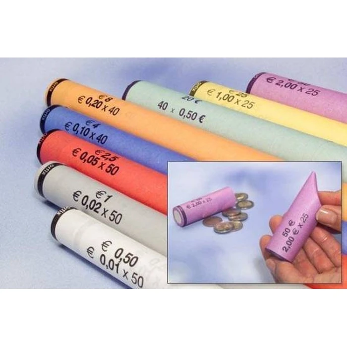 Χάρτινοι σωλήνες τακτοποίησης κερμάτων Olympia 80 για CC 202 (3701)