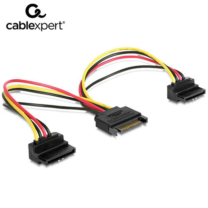 Καλώδιo Cablexpert POWER Splitter With ANGLED OUTPUT Connectors 0,15M