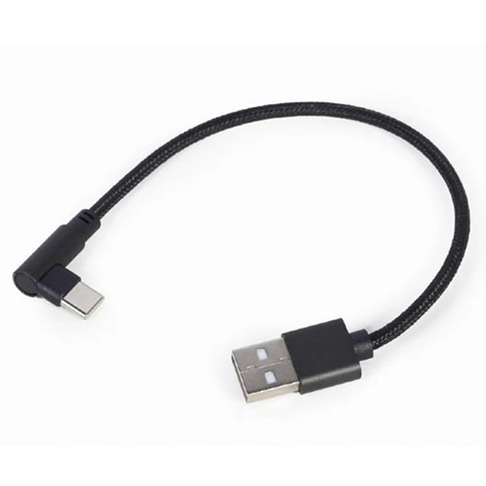 Καλώδιo USB Cablexpert ANGLED Type-C & Data 0.2M Black