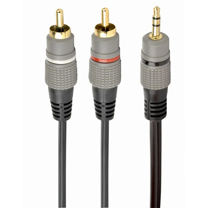 Καλώδιo 3,5mm Cablexpert Stereo PLUG to 2*RCA PLUGS 2,5M Gold-Plated