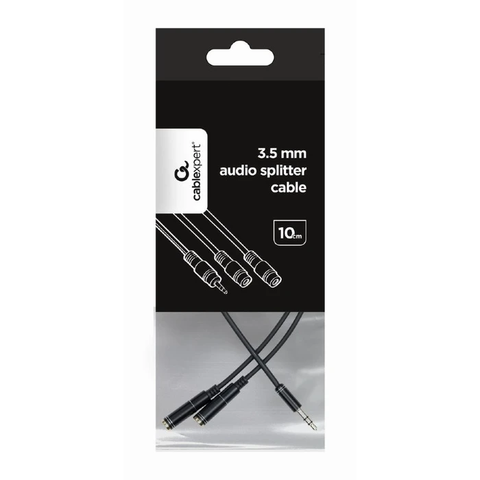 Αντάπτορας 3,5mm Cablexpert Audio Splitter Cable 10CM Black