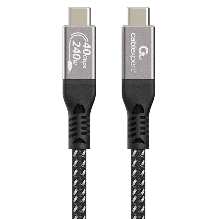 Καλώδιο Cablexpert Premium USB4 USB-C σε USB-C 240W 0.5m Μαύρο