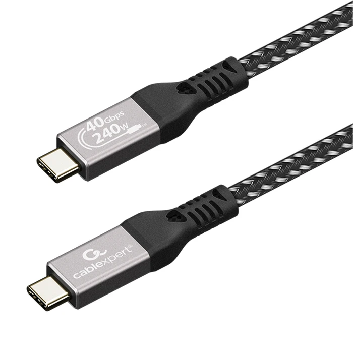 Καλώδιο Cablexpert Premium USB4 USB-C σε USB-C 240W 0.5m Μαύρο