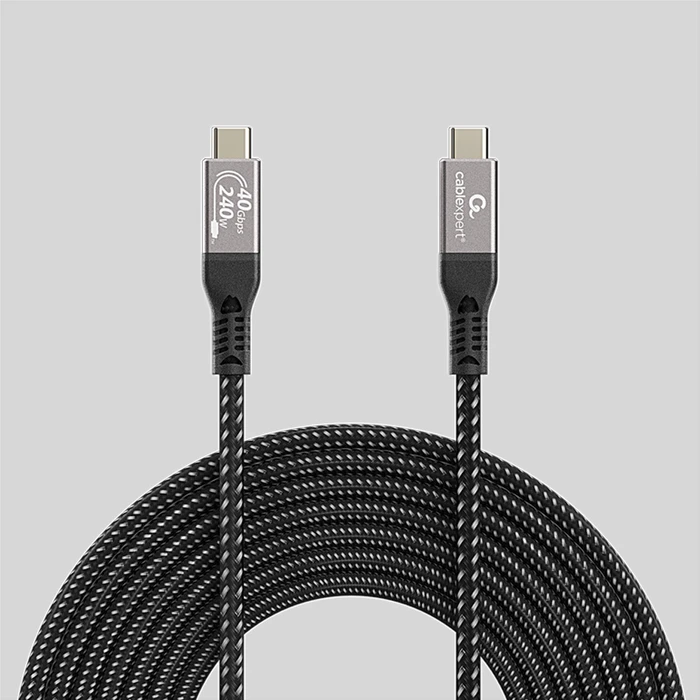 Καλώδιο Cablexpert Premium USB4 USB-C σε USB-C 240W 0.5m Μαύρο