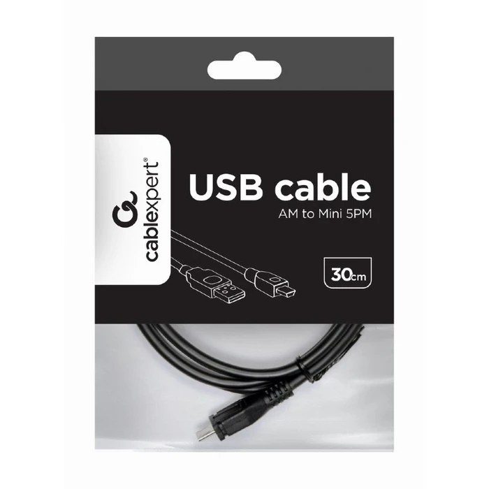 Καλώδιο USB Cablexpert USB2.0 A-PLUG MINI 5PM 30CM