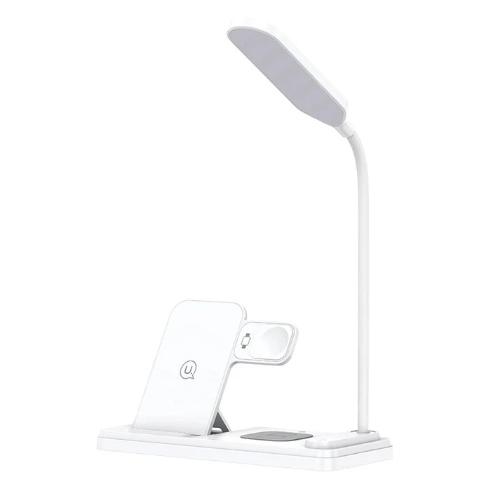 Ασύρματος Φορτιστής Usams US-CD195 με φωτιστικό, 4 σε 1, 15W, λευκός