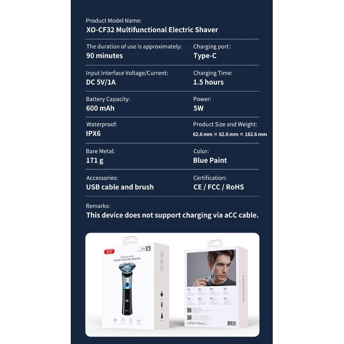 XO Πολυλειτουργική Ξυριστική Μηχανή CF32