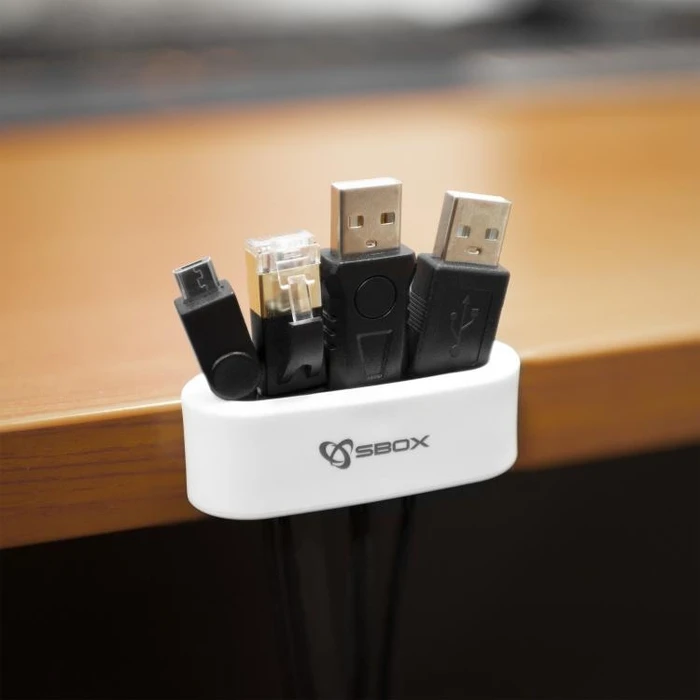 Οργανωτής Καλωδίων Sbox ORGANIZER STATION WHITE