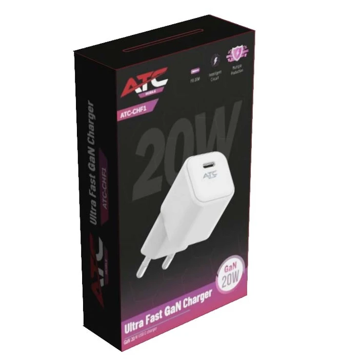 Φορτιστής Πρίζας ATC-CHF1 Ultra Fast GaN 20w White (Nano)
