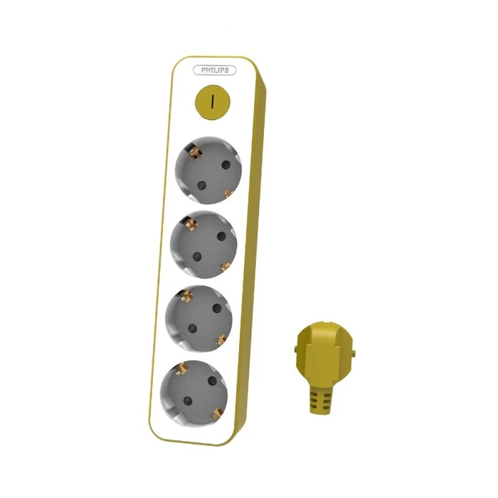 Πολύπριζο Ασφαλείας Philips CHP2145Y/GRS 4 θέσεων και καλώδιο 1.5m Κίτρινο