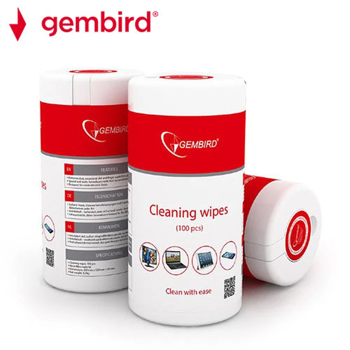 Μαντηλάκια Καθαρισμού Gembird CLEANING WIPES 100PCS