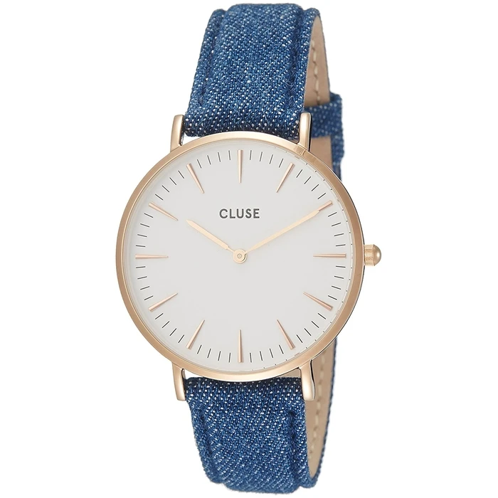 Ρολόι Unisex Cluse Cl18025 (38mm) Δερμάτινο Λουράκι Μπλε