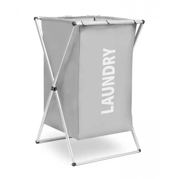 Καλάθι Απλύτων Cln-004 με 1 Σάκο, Υφασμάτινο, 60X38X35Mm, Γκρι