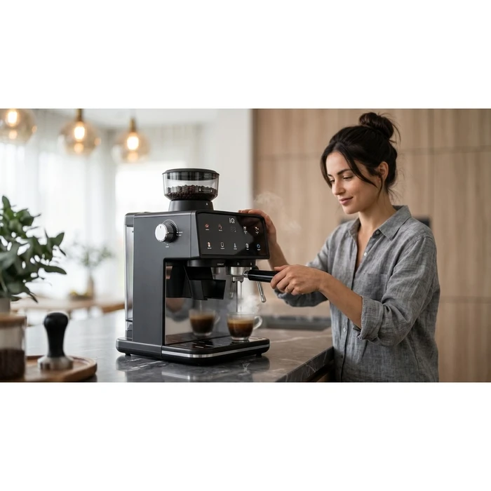IQ CM-155 CAFETERIA ΜΗΧΑΝΗ ESPRESSO ΜΕ ΚΑΦΕΚΟΠΤΗ 1600 WATT