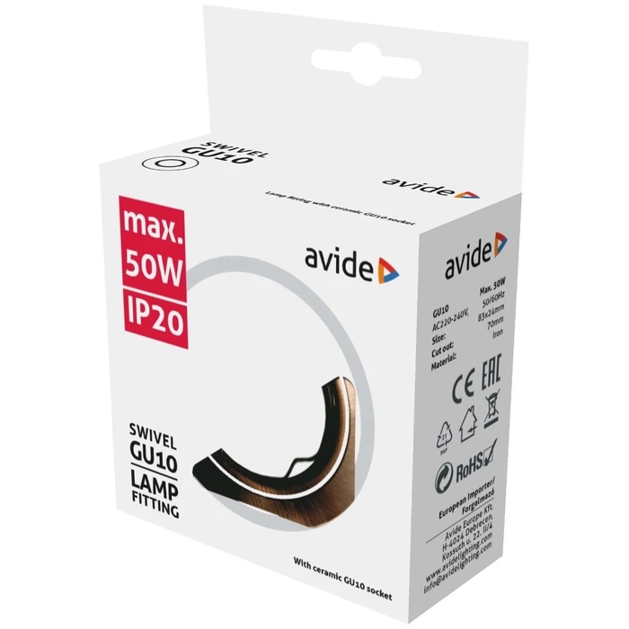 Χωνευτό Σποτ Avide GU10 Πλαίσιο Κώνος Σαγρέ Χαλκός