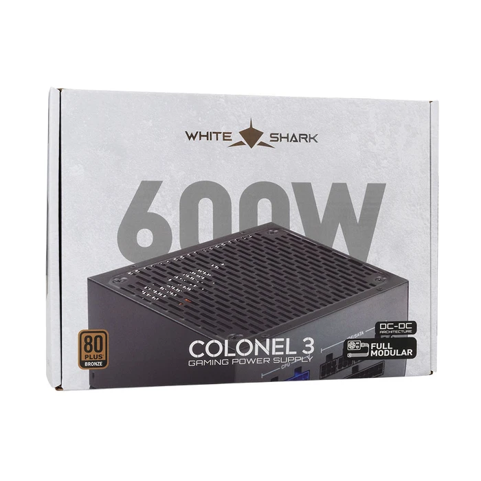 Τροφοδοτικό 600W White Shark Psu Colonel 3 80Plus Bronze Full Modular