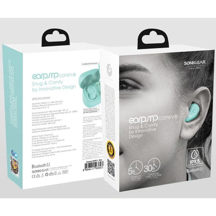 Bluetooth Handsfree Sonic Gear EARPUMP TWS COMFY 1 MINT