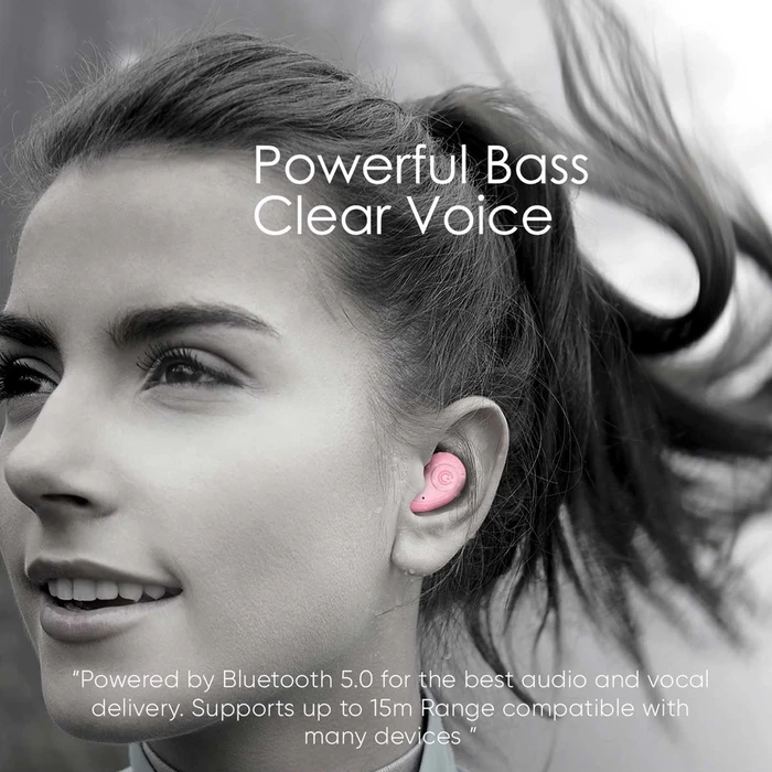 Bluetooth Handsfree Sonic Gear EARPUMP TWS COMFY 1 PINK